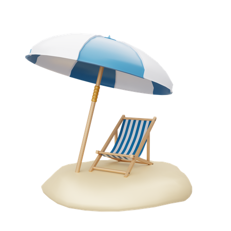 Beach Chairs 3D Icon