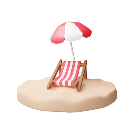 Beach Deck  3D Icon