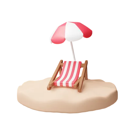 Beach Deck  3D Icon