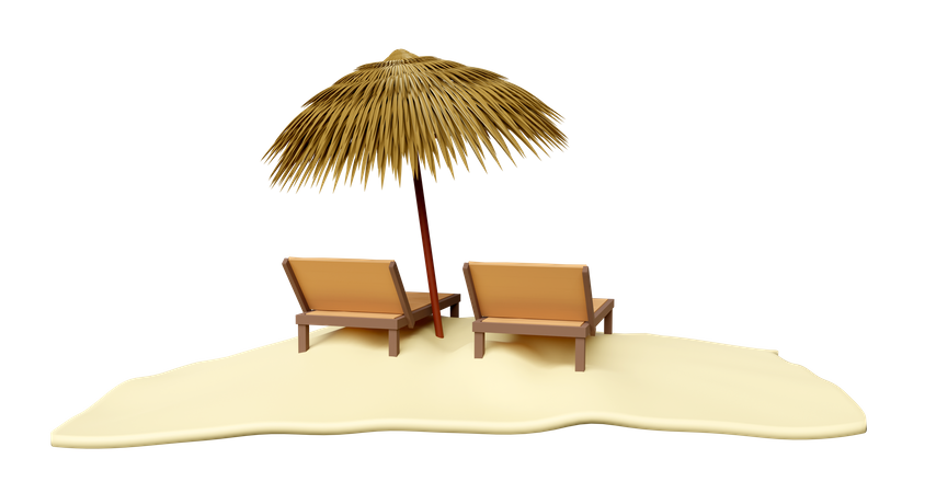 Beach Deck  3D Icon