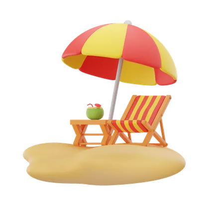 Beach Deck  3D Icon