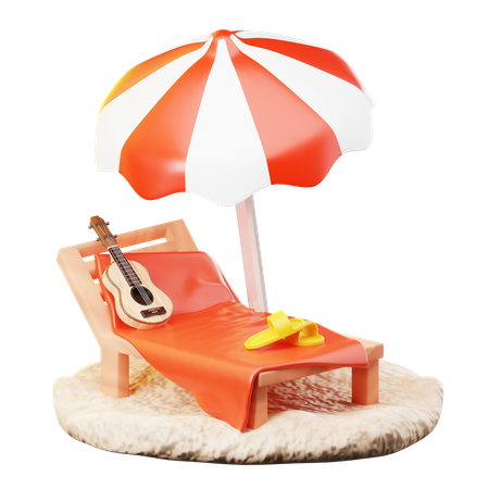 Beach Deck  3D Icon