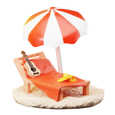 Beach Deck  3D Icon