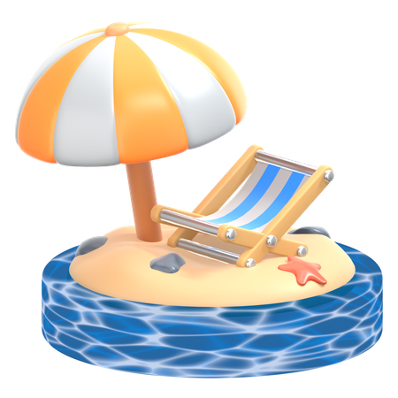 Beach Deck  3D Icon