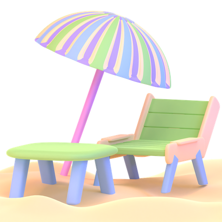 Beach Deck  3D Icon