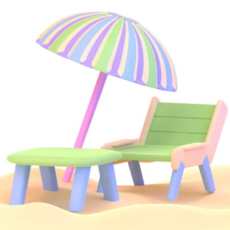 Beach Deck  3D Icon