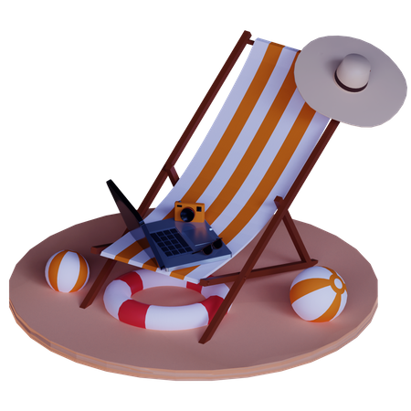 Beach Deck  3D Icon