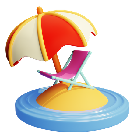 Beach Deck  3D Icon