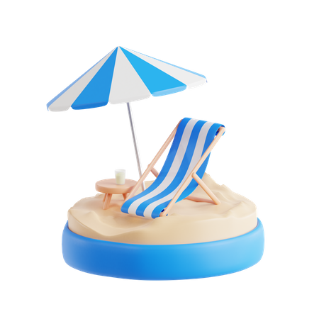 Beach Deck  3D Icon