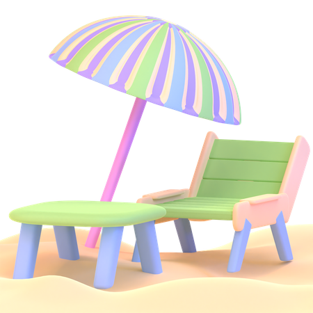 Beach Deck  3D Icon