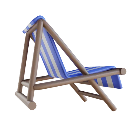 3 D Illustration Beach Lounge Chairs 3D Illustration