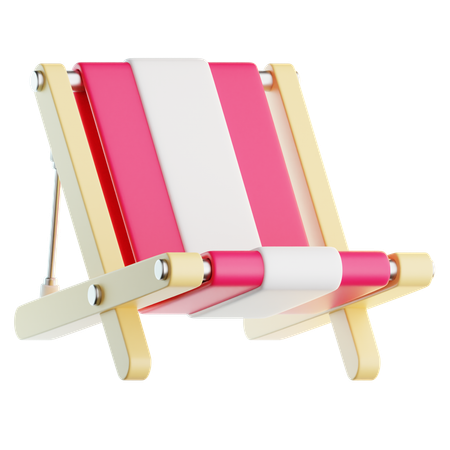 Beach Deck Chair  3D Icon