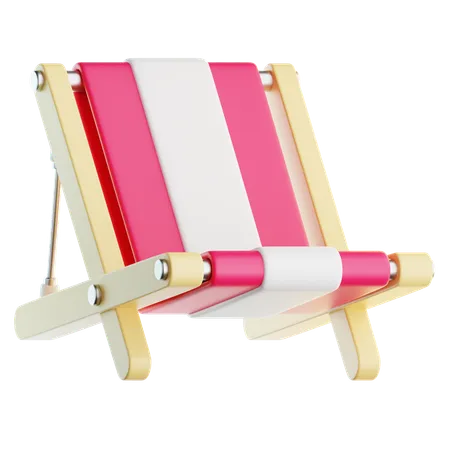 Beach Deck Chair  3D Icon