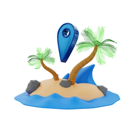 Beach Destination  3D Icon