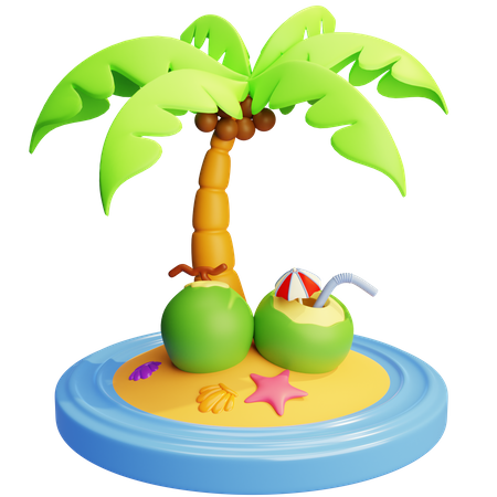Beach Drink  3D Icon