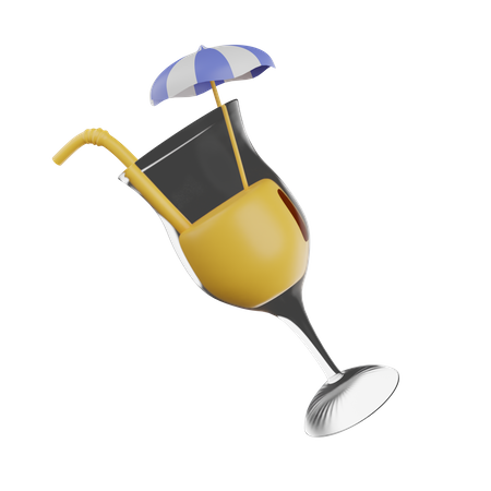 Beach Drink  3D Illustration