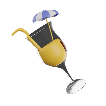 Beach Drink  3D Illustration