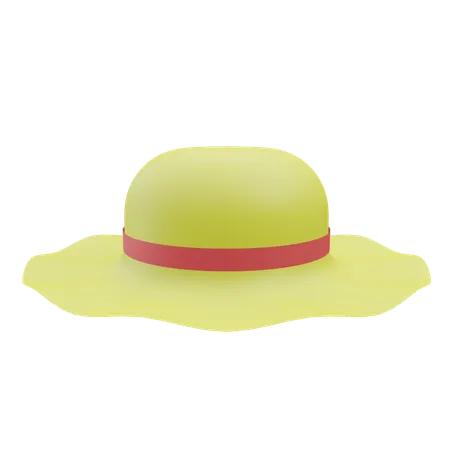 Beach Hat Traveling 3 D Illustration With Transparent Background 3D Icon