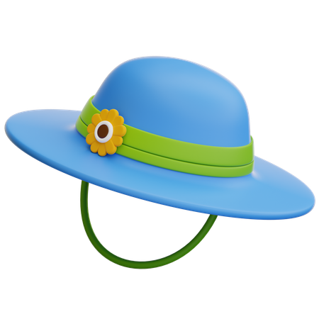 Beach Hat  3D Icon