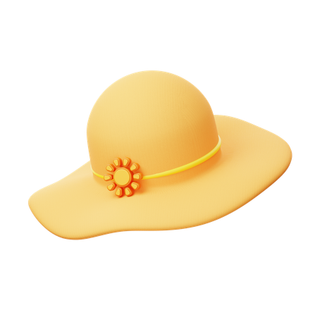Beach hat  3D Icon