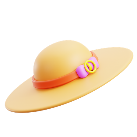 Beach Hat  3D Icon