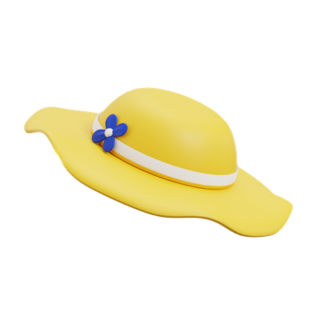Beach Hat  3D Icon