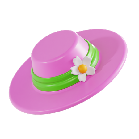 Beach Hat  3D Icon