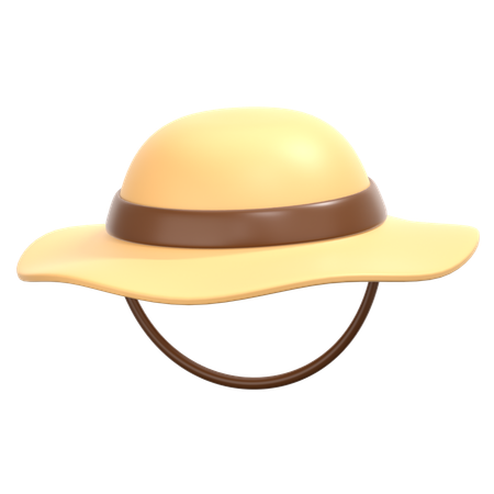 Beach Hat  3D Icon