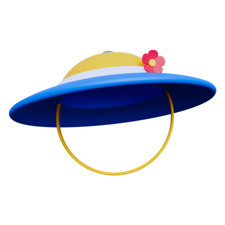 Beach Hat  3D Icon