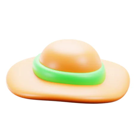 Beach hat  3D Icon