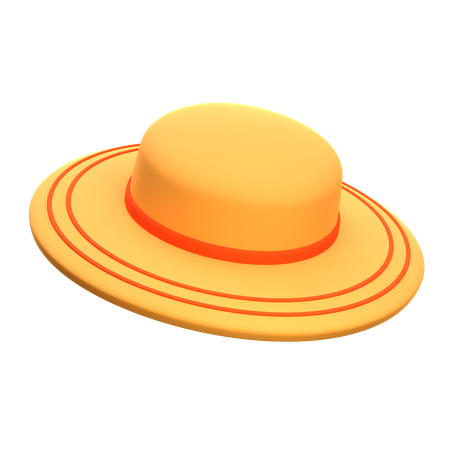 Beach Hat  3D Icon