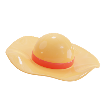 Beach Hat  3D Icon