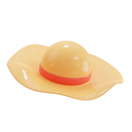 Beach Hat  3D Icon