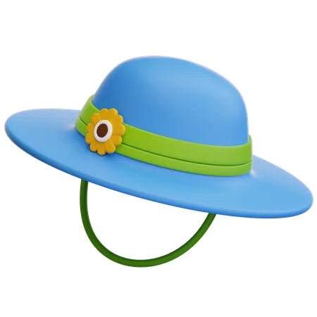 Beach Hat  3D Icon