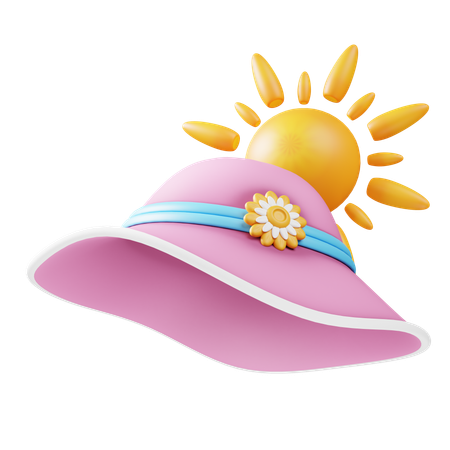 Beach Hat  3D Icon