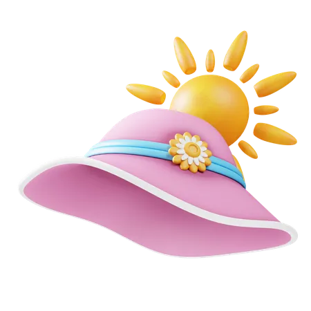 Beach Hat  3D Icon