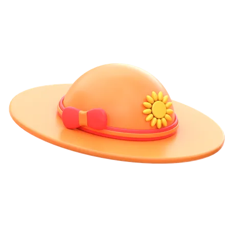 Beach Hat  3D Icon