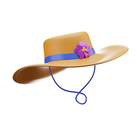 Beach Hat  3D Icon