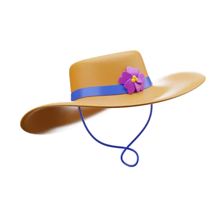 Beach Hat  3D Icon