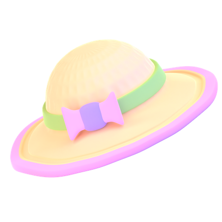 Beach Hat  3D Icon