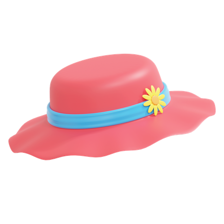 Beach Hat  3D Icon