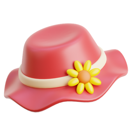 Beach Hat  3D Icon