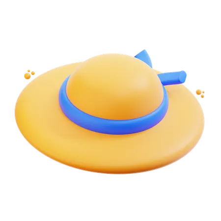 Beach Hat  3D Icon