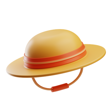 Beach Hat  3D Icon