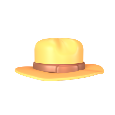 Beach Hat  3D Icon