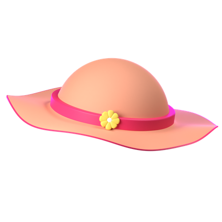 Beach Hat  3D Icon