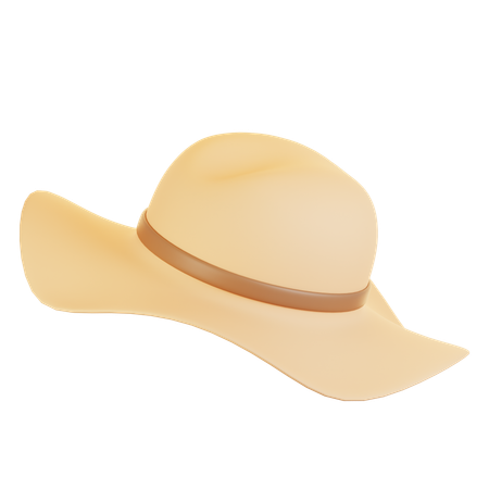 Beach hat  3D Icon