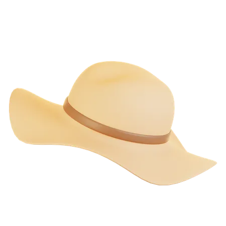 Beach hat  3D Icon