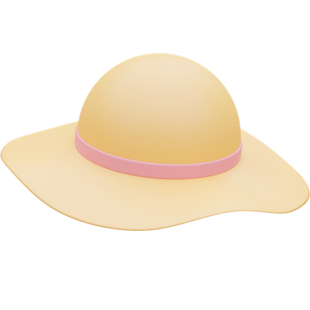 Beach Hat  3D Icon