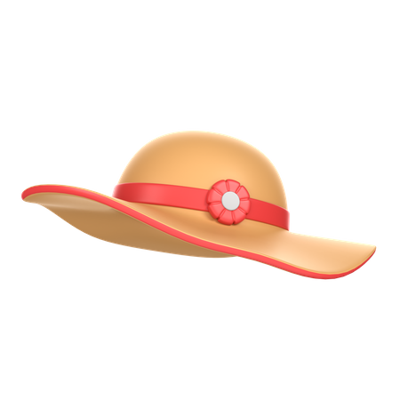 Beach Hat  3D Icon